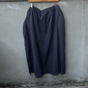 Joe Fresh Anthracite Cotton Viscose Women's Midi Skirt Size 2X